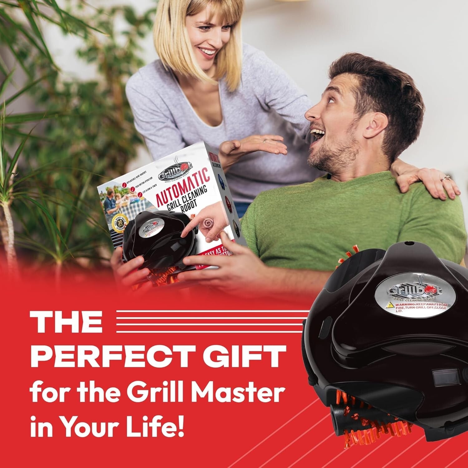 Ultimate BBQ Grill Cleaner Robot with LCD Timer – Perfect Gift for Grill Lovers