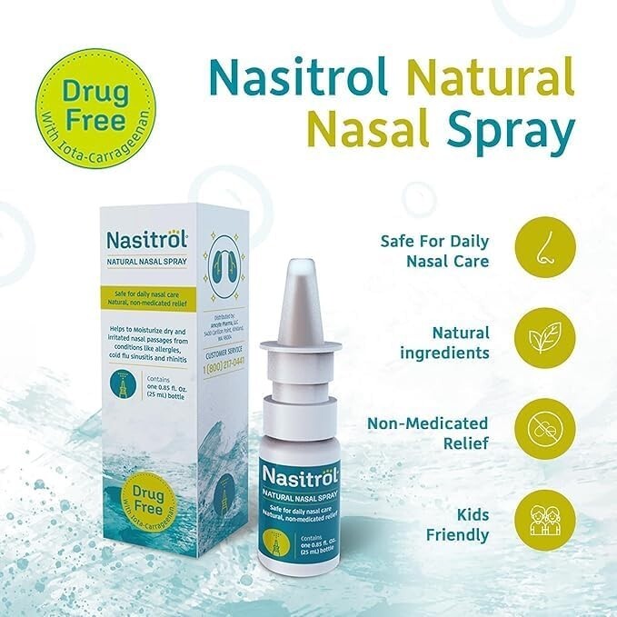 Allergen-Fighting Nasal Spray - Natural Saline for Daily Use (1.7 fl. oz.)