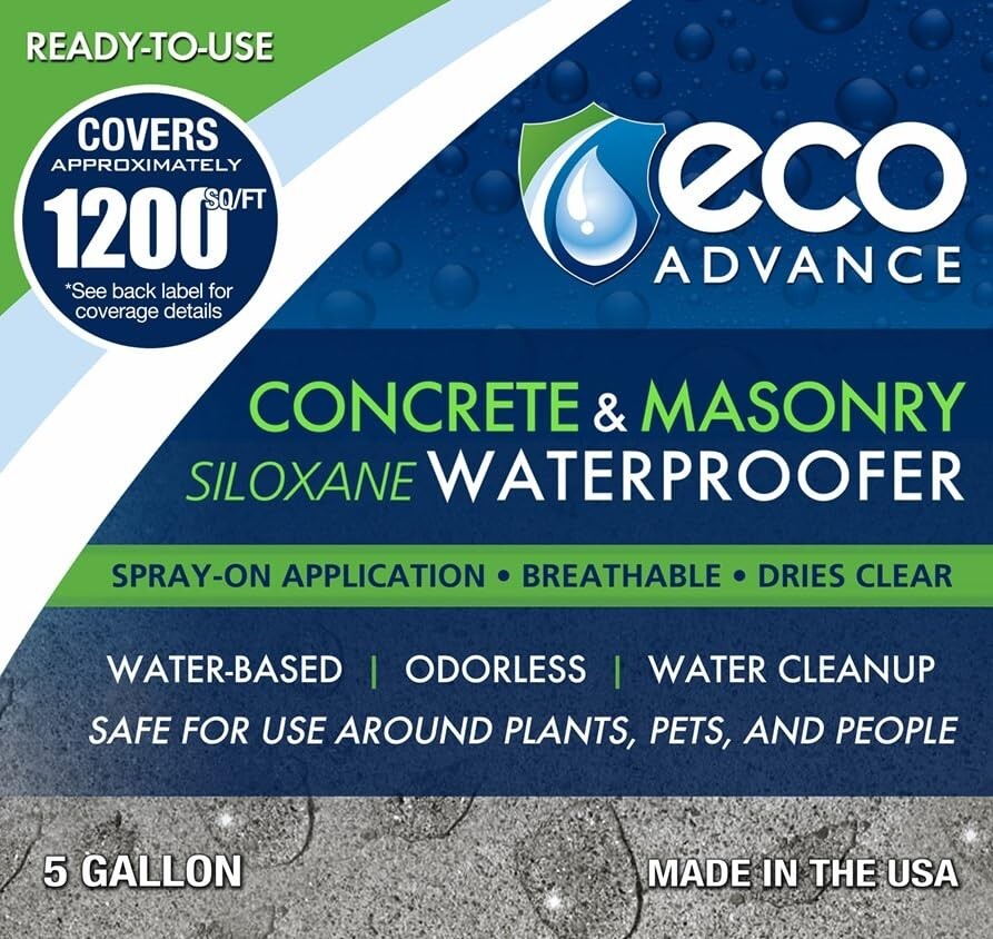 Odorless Siloxane Waterproofer - 5 Gallon Eco-Friendly Solution for Surfaces