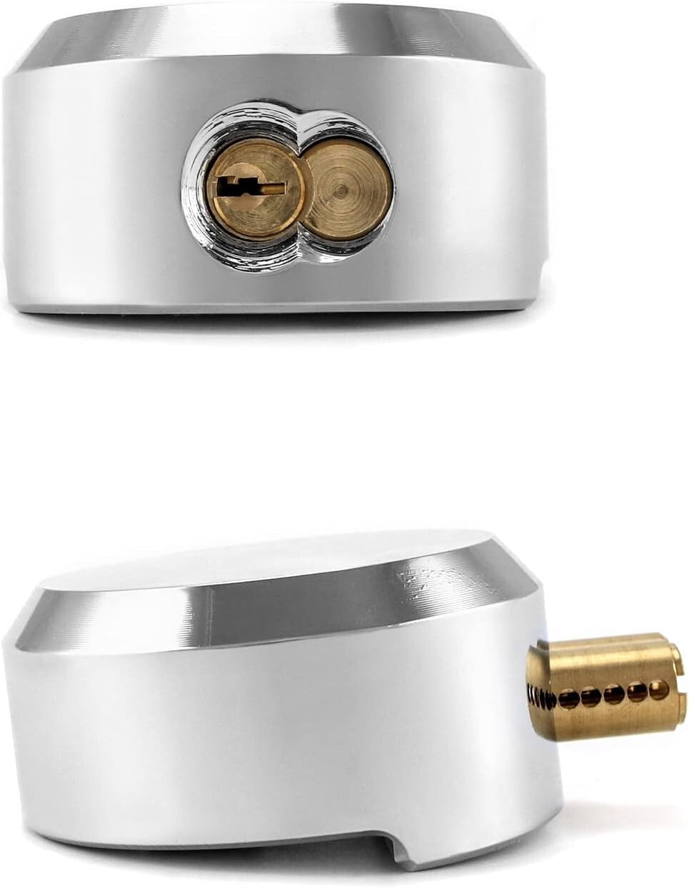 Compact Heavy Duty Puck Lock and Hasp Set - Secure Your Trucks and Gates Today