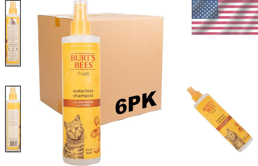 Cruelty-Free 6pk Waterless Cat Grooming Spray - Nourishing with Shea Butter