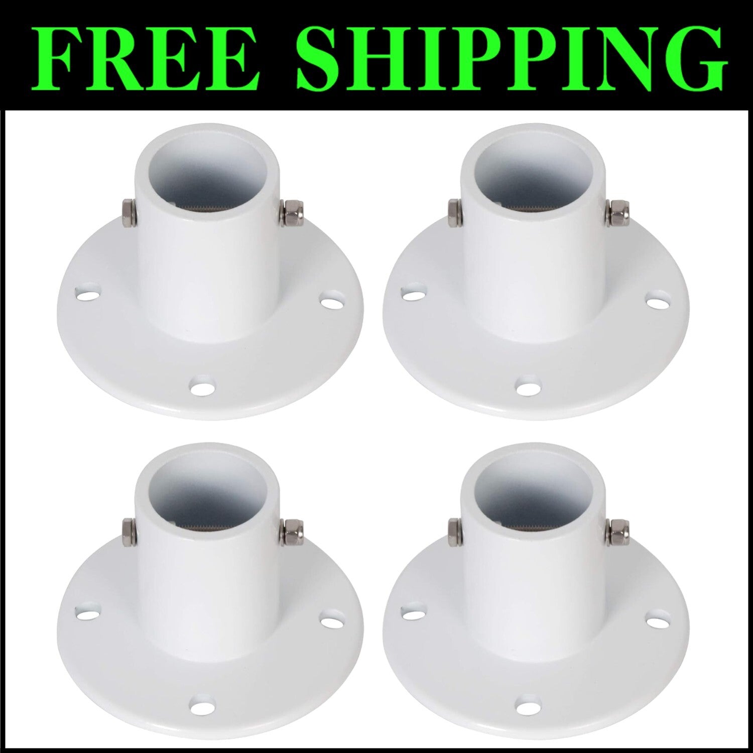 Durable Aluminum Pool Ladder Flange - 4 Pack, Lightweight & Weather Resistant