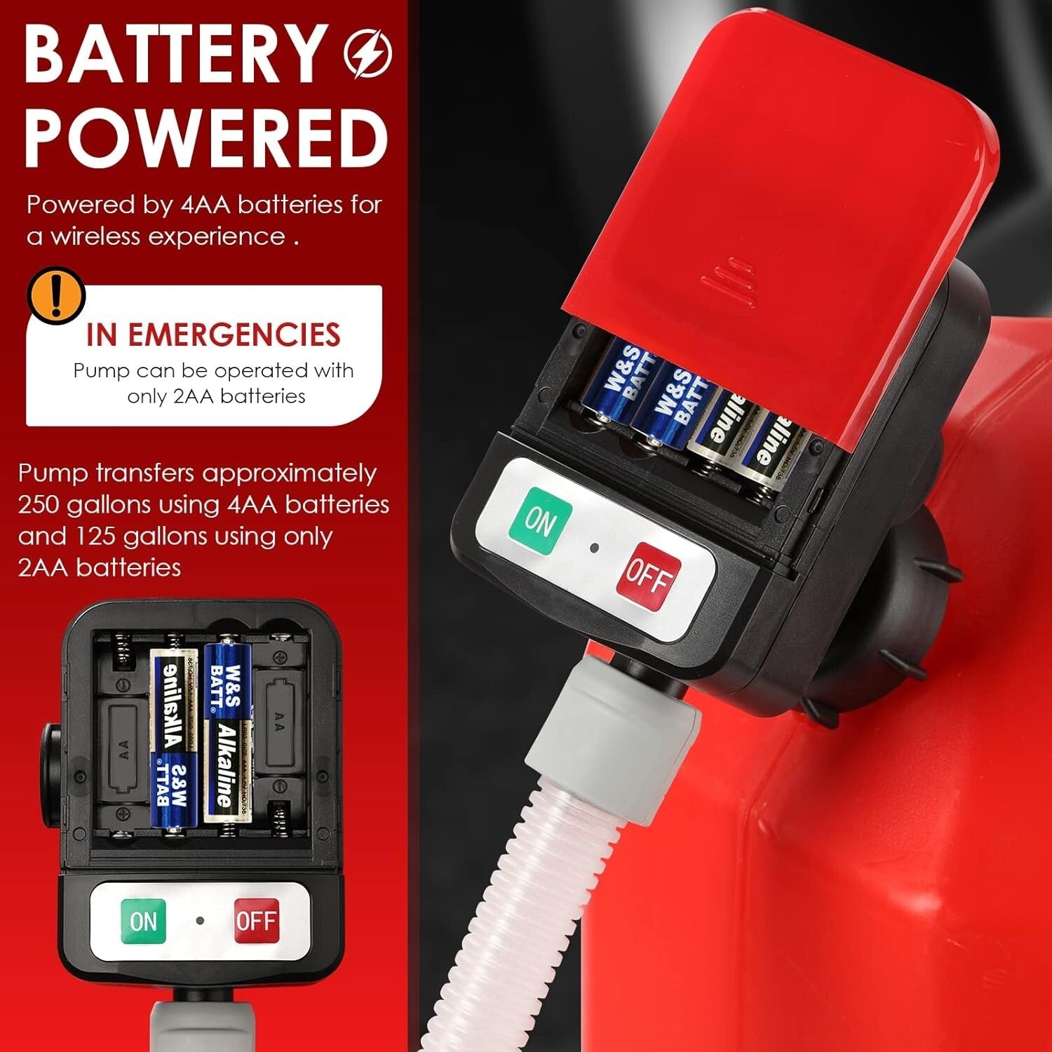 Efficient Fuel Transfer Pump – Delivers 2.4 GPM with Long Hose & Quiet Operation