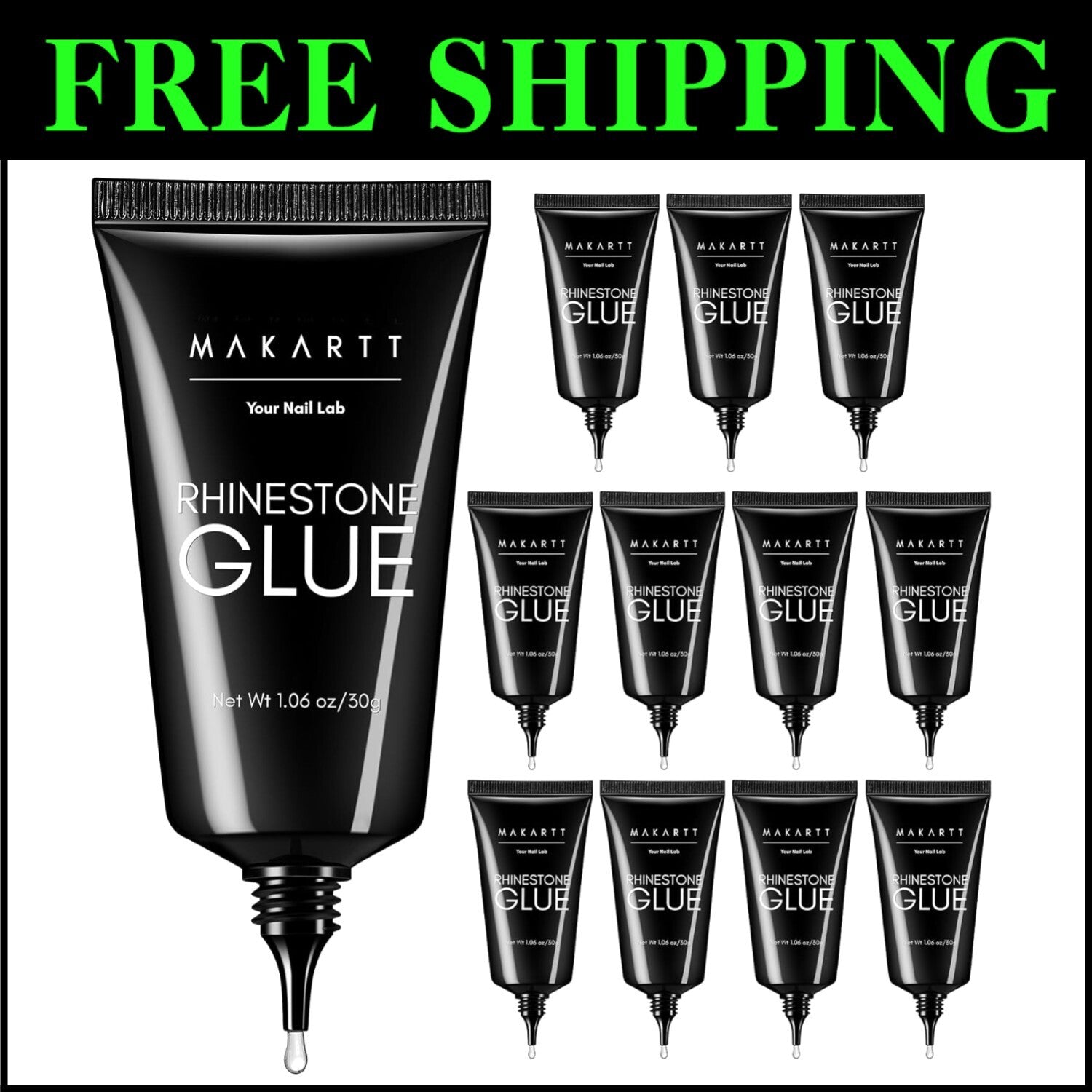 12PCS Strong Gel Adhesive for Nail Art – Safe, Mess-Free, Professional Quality