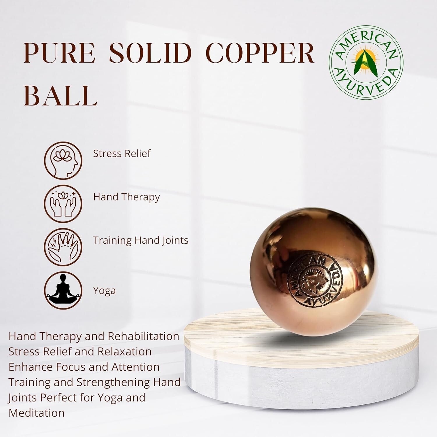 Handmade 10.75 lb Copper Healing Sphere - Perfect for Meditation & Energy Work