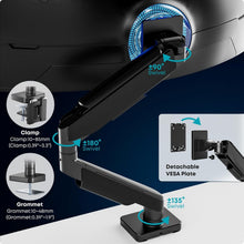Load image into Gallery viewer, Heavy-Duty Aluminum Monitor Arm for UltraWide Displays - Supports up to 44 lbs