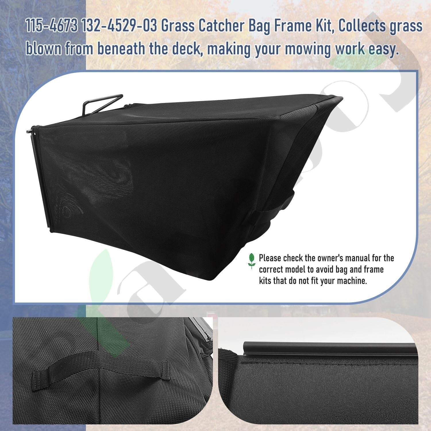 Easy-Install 2 Grass Catcher Bags & Frame Kit for Toro 22" Recycler Lawn Mowers