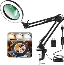 Load image into Gallery viewer, Professional Quality 10X Glass Magnifier with Adjustable Clamp &amp; Eye Protection