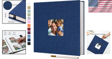 Load image into Gallery viewer, Linen Covered Photo Album with Metallic Pen - Preserve Your Memories Elegantly