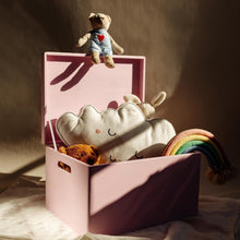 Load image into Gallery viewer, Large Pink Wooden Storage Box with Hinged Lid – Elegant Organization Solution