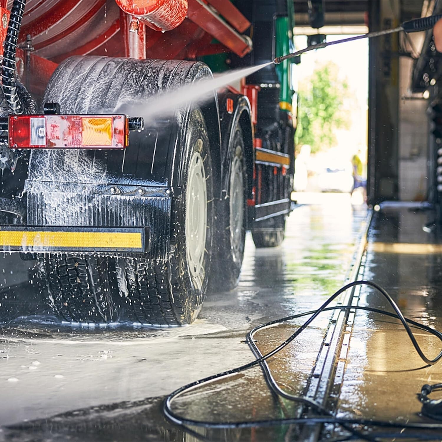 High-Pressure 3/8 Inch x 50 FT Pressure Washer Hose with Quick Connect Fitting