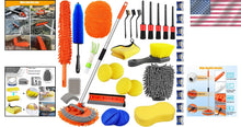 Load image into Gallery viewer, Professional Car Wash Set: 39 Tools Including 62" Brush &amp; Microfiber Accessories