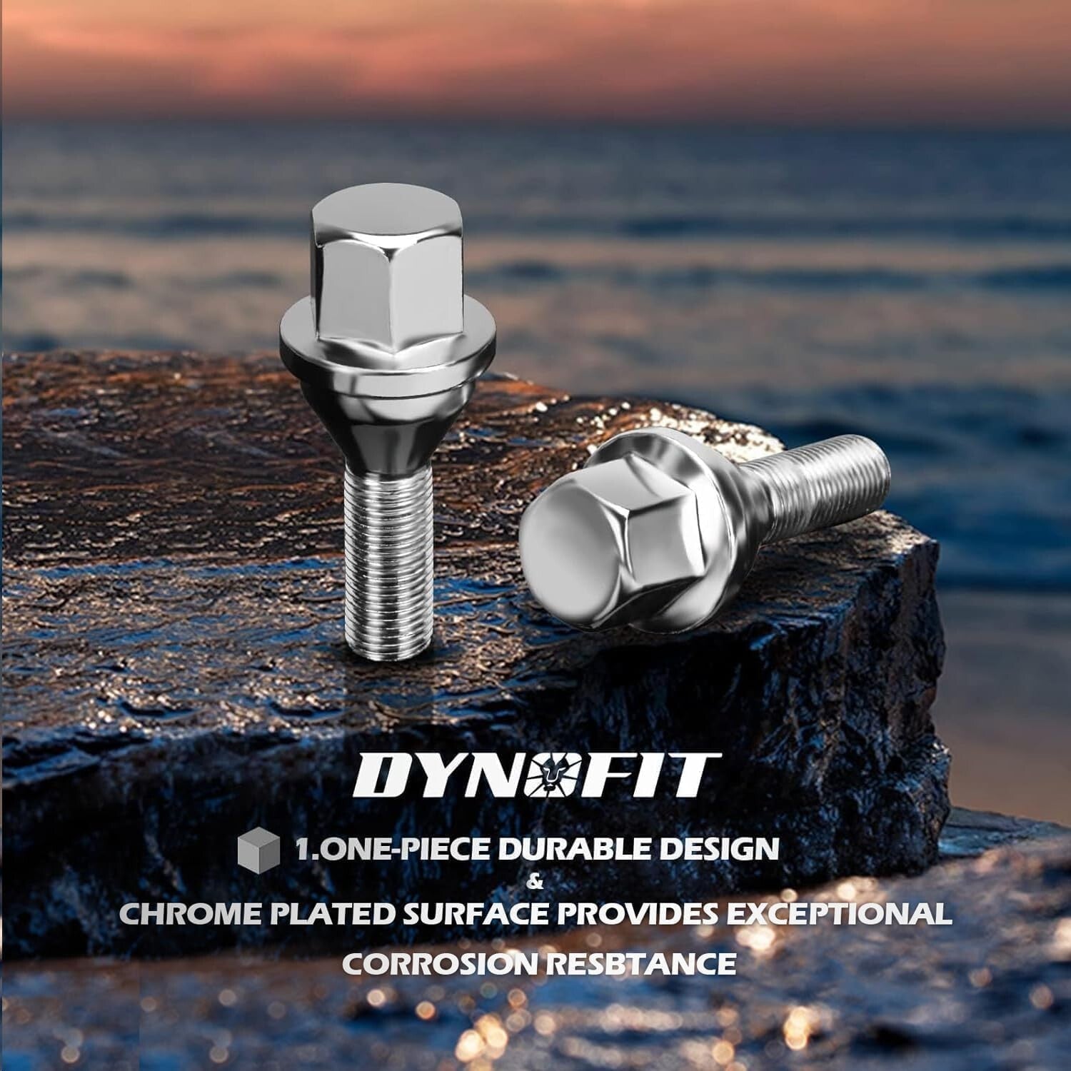 Durable 20-Pack 12x1.25 Chrome Lug Bolts - Upgrade for Jeep Renegade & Compass