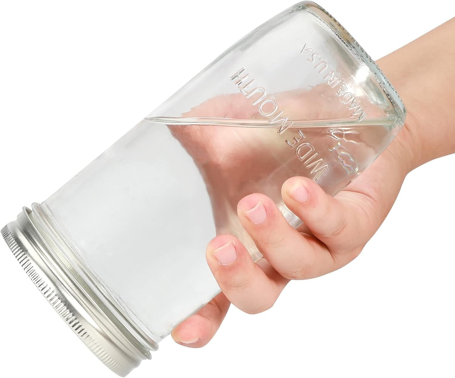 Durable Lead-Free 24oz Glass Jars - 12 Pack with Airtight Lids for Food Storage