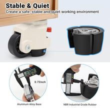 Load image into Gallery viewer, Industrial Grade Leveling Casters Set of 4, 6600 LBS Heavy-Duty with Ratchet Arm