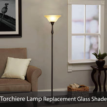 Load image into Gallery viewer, Frosted Alabaster Glass Shade Replacement for Torchiere and Pendant Lamps