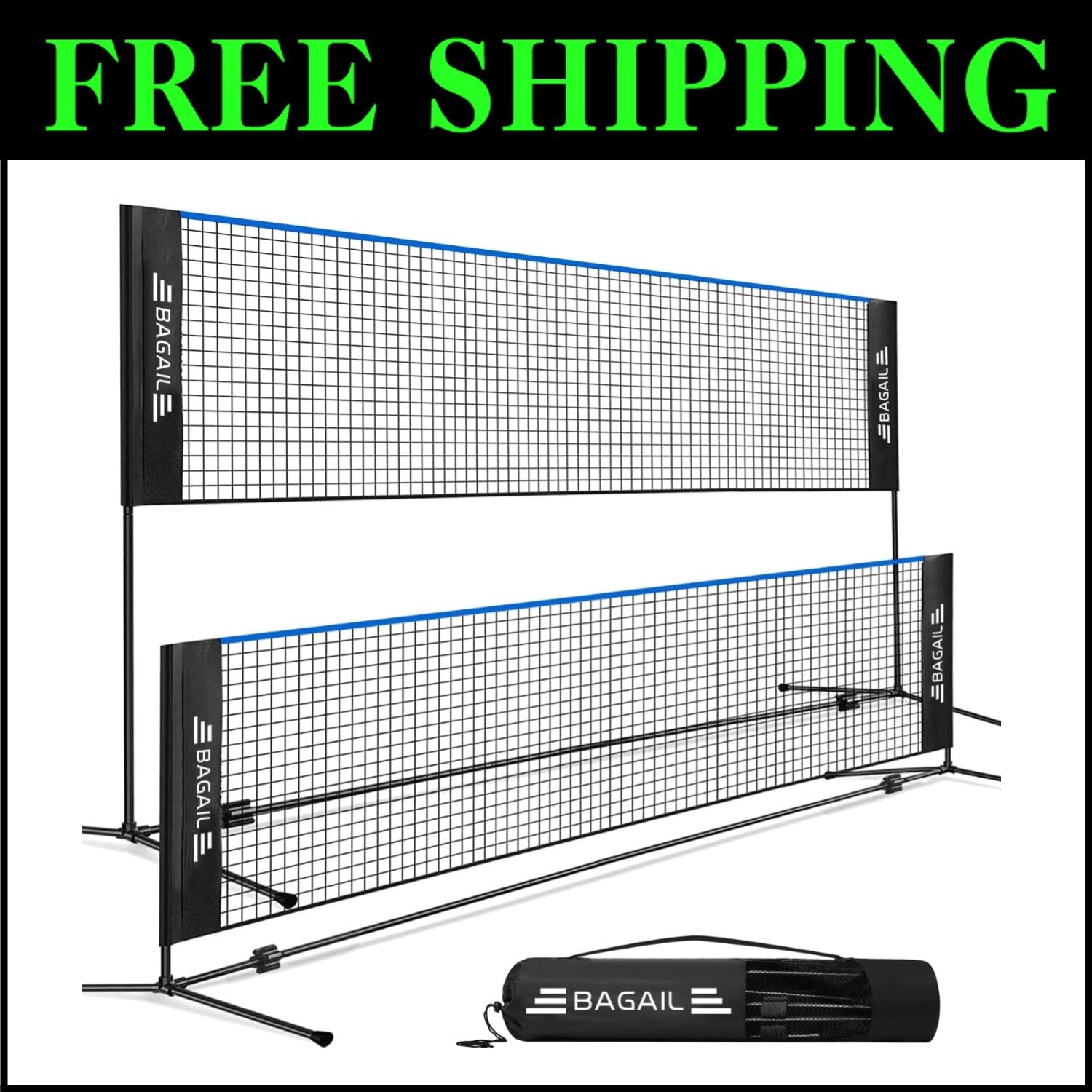 Durable Portable Sports Net - Height Adjustable and Quick to Setup for Fun Games