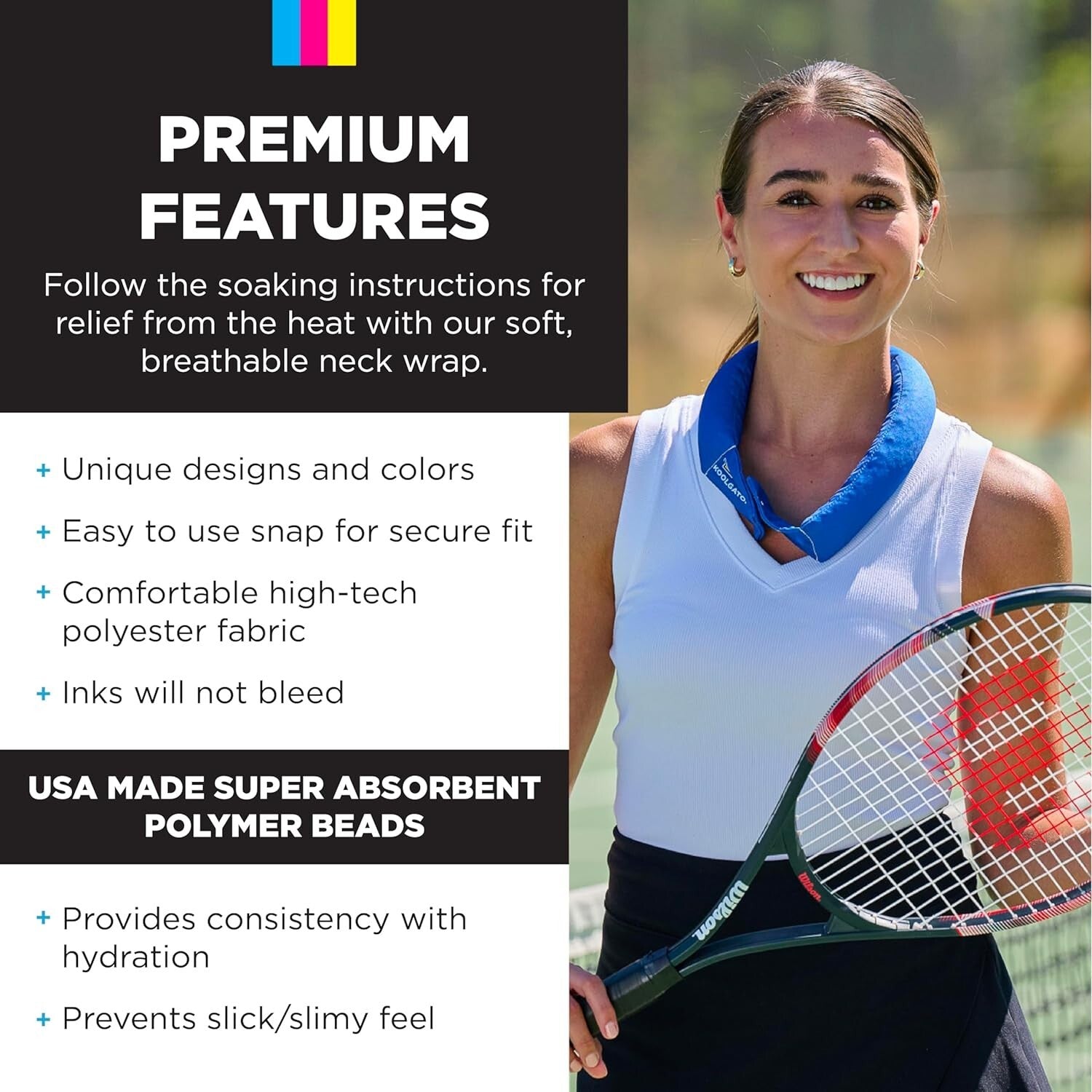 All-Day Cooling Neck Wrap - 5 Pack | Soft, Breathable Fabric for Active Adults