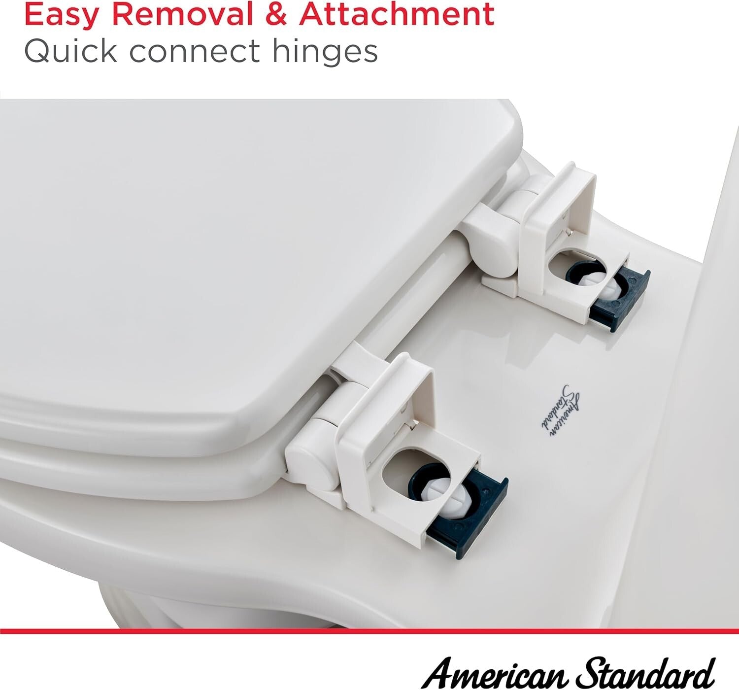 Champion Slow-Close Elongated Toilet Seat, White - Effortless Cleaning & Safety