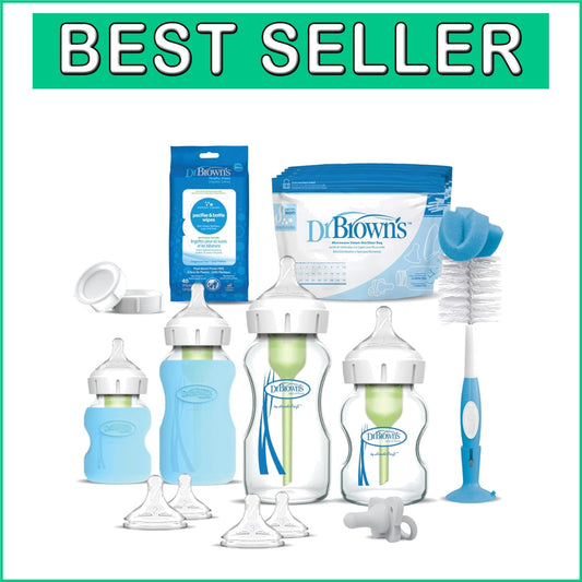 20-Piece Dr. Brown’s Glass Bottle & Pacifier Set with Dishwasher Safe Features