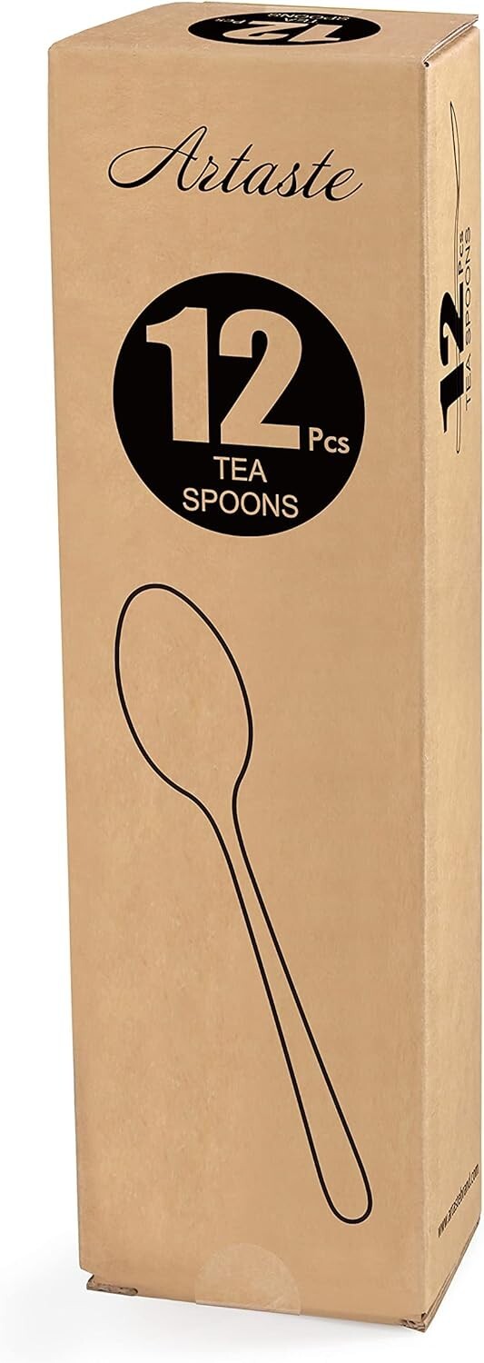 Elegant 12-Piece Stainless Steel Teaspoon Set - Classic Rain II Design