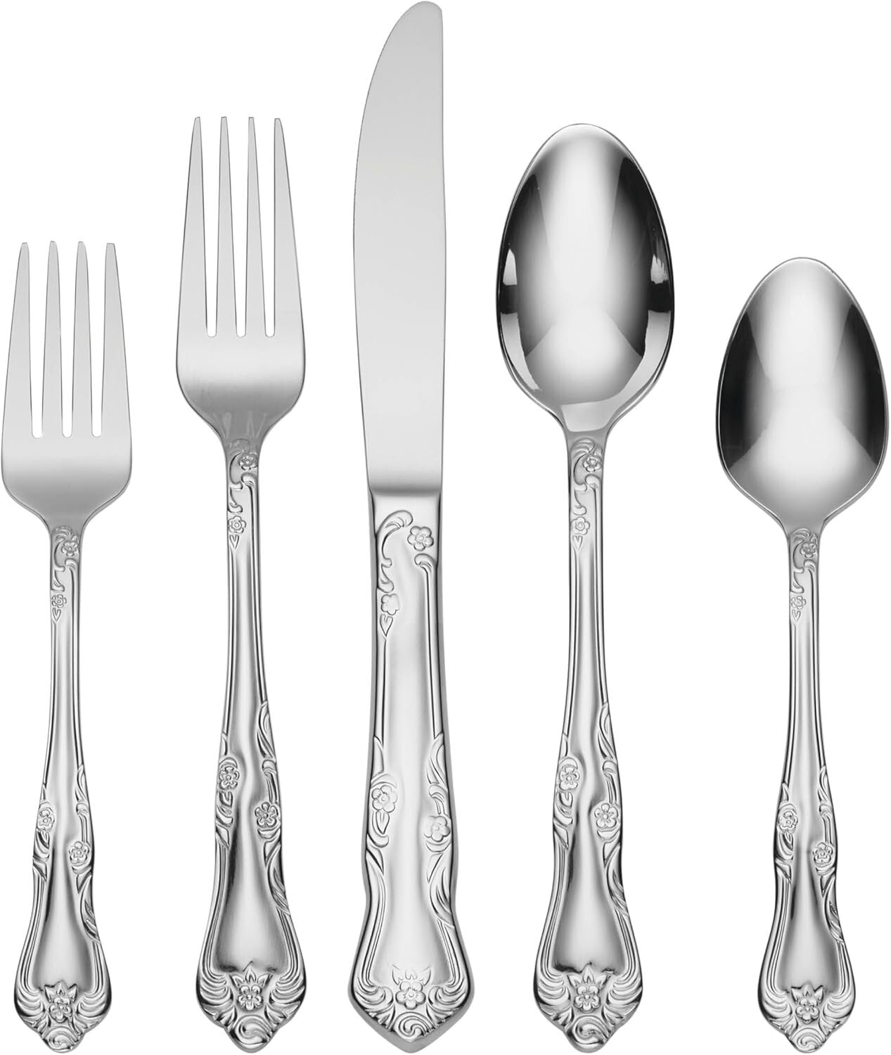 Durable 20 Piece Silver Flatware Set - Dishwasher Safe for Everyday Use
