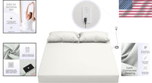 Load image into Gallery viewer, Organic Grounding Fitted Sheet King Size - 94% Cotton &amp; Silver for Restful Sleep
