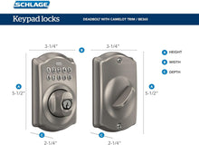 Load image into Gallery viewer, Antique Brass Keyless Entry Lock with Illuminated Keypad for Enhanced Security