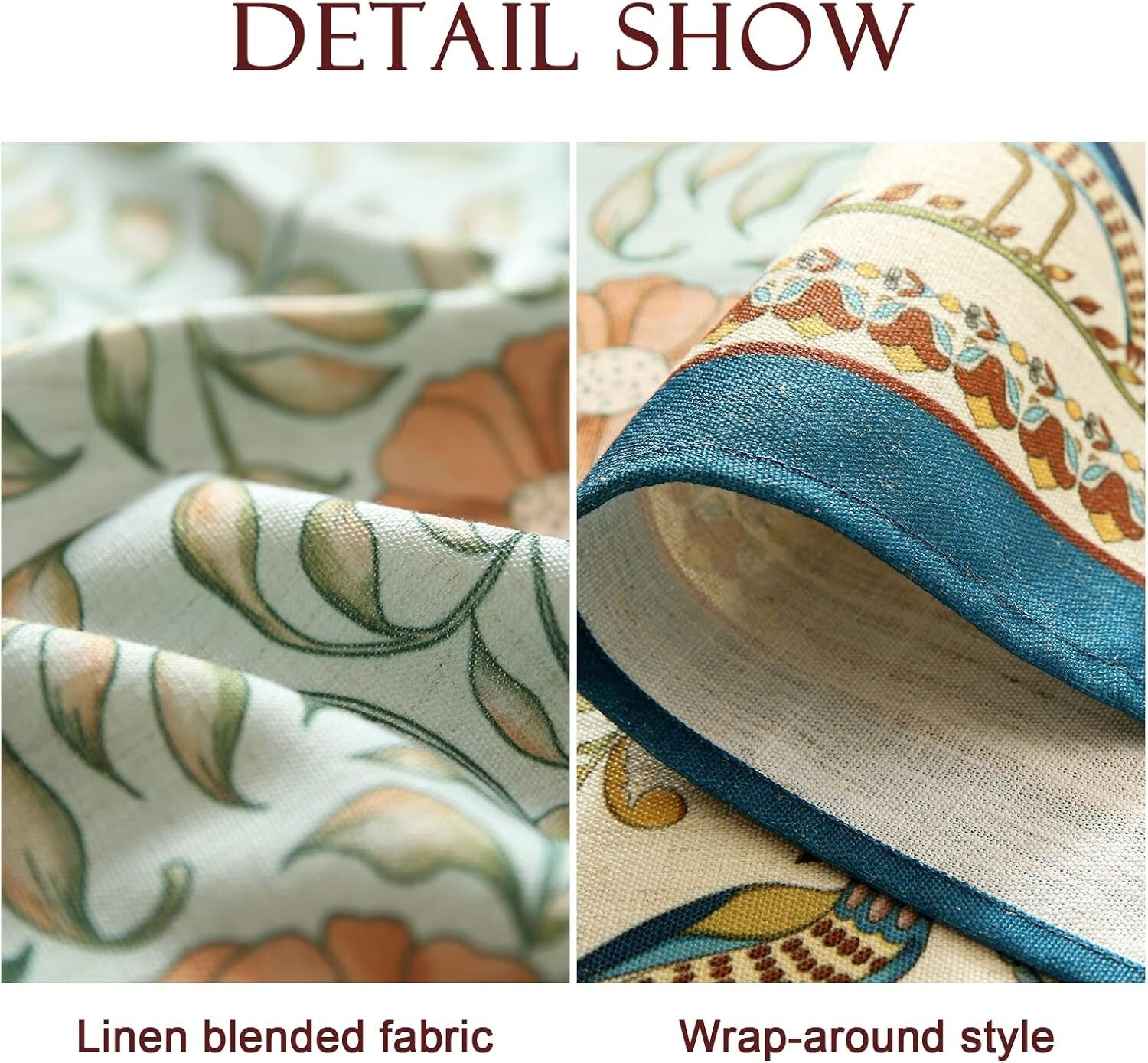 Heavyweight Floral Print Tablecloth - 63''x87'' for Stylish Dining Celebrations