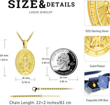 Load image into Gallery viewer, Stylish Gold-Plated Virgin Mary Pendant Necklace - Durable S925 Sterling Silver