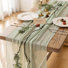 Load image into Gallery viewer, Breathable Cotton Cheesecloth Runners - Sage Green 6pcs for Elegant Decor
