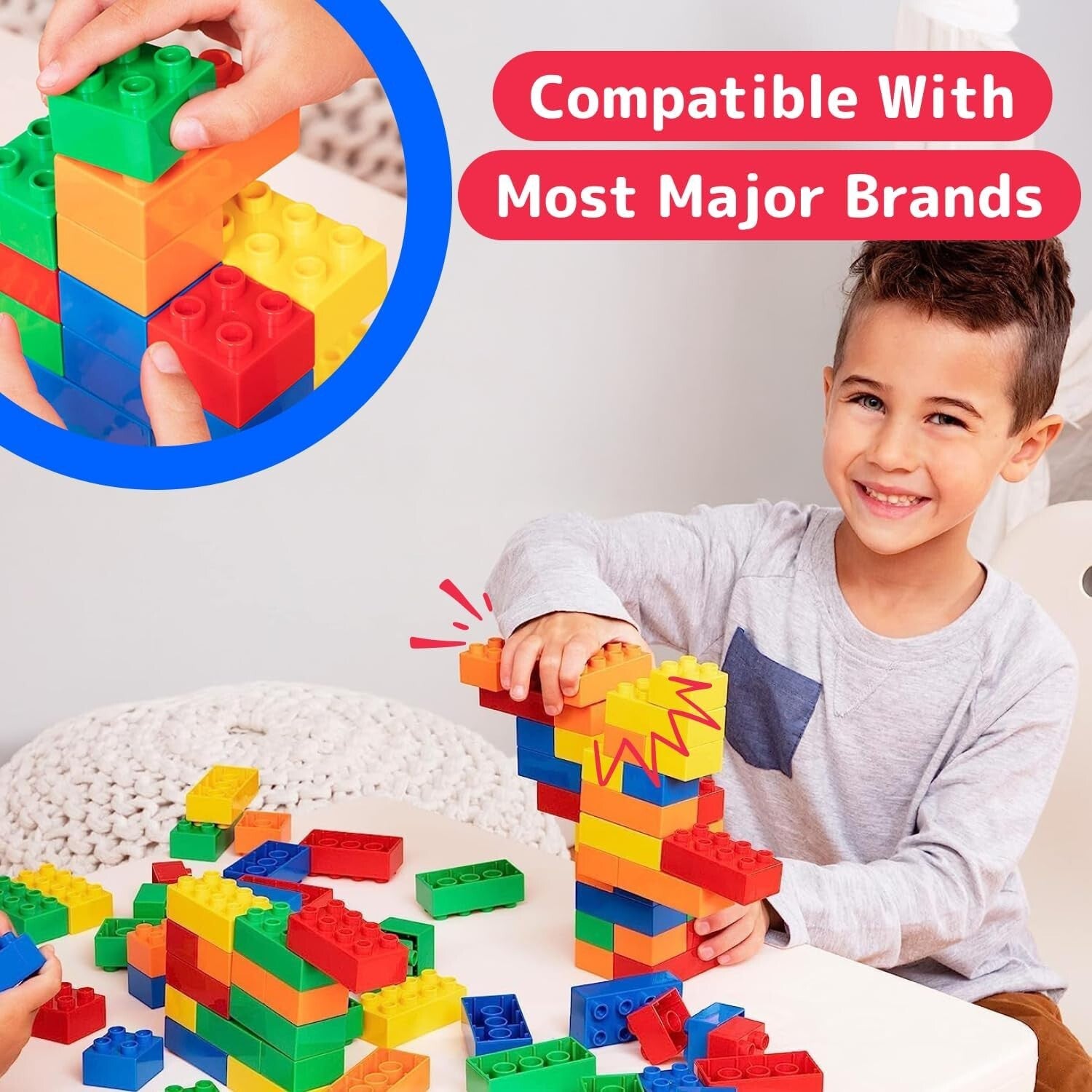 Lightweight 300 Jumbo Building Bricks - Perfect for Toddlers' Imaginative Play