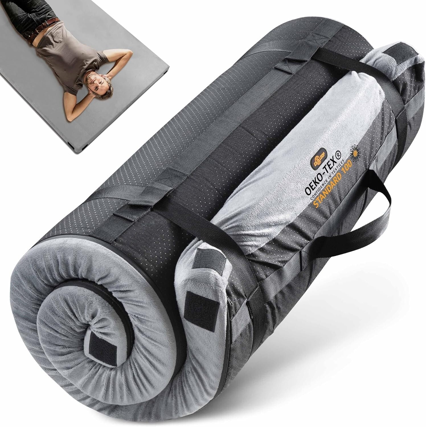 3-Inch Thick Memory Foam Camping Mattress - Portable & Washable for Guests