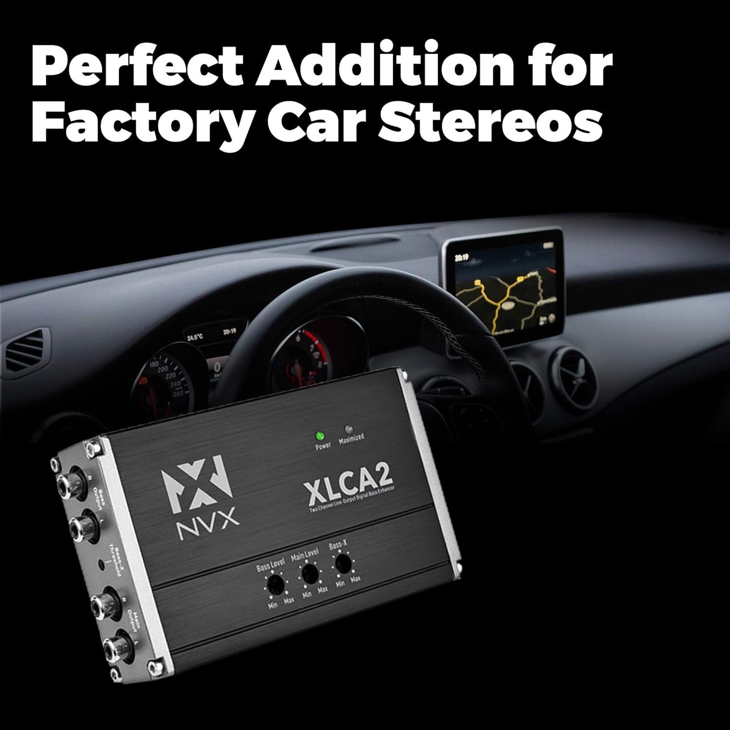 Versatile 2-Channel Bass Enhancer with xBOOST & Dual Amplifier Outputs for Cars