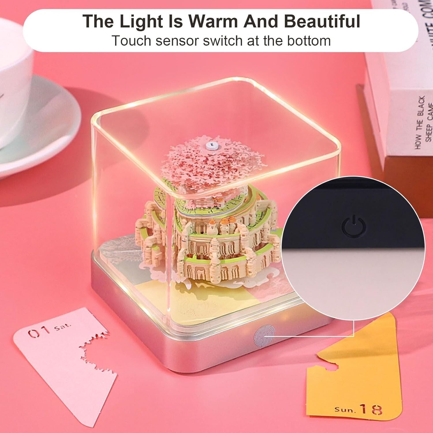 Artistic 3D Calendar 2025 – Tear-Away Note Pad with LED Lights for Inspiration
