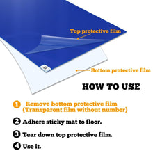 Load image into Gallery viewer, ISO-Certified Tacky Mats 24" x 36" Blue Case of 4 - Maintains Hygienic Floors