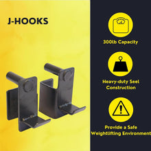 Load image into Gallery viewer, Heavy-Duty J Hooks for Pro Series Power Cage - Enhance Your Workout Experience