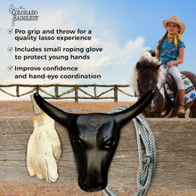 Load image into Gallery viewer, 3-Piece Kid's Roping Set: Premium Lasso Rope &amp; Steer Head for Beginners