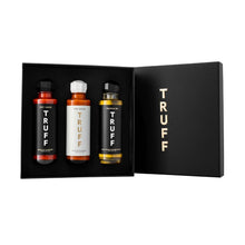 Load image into Gallery viewer, Gourmet Hot Sauce Set - Curated Flavors in Black le, White le, and Black le Oil
