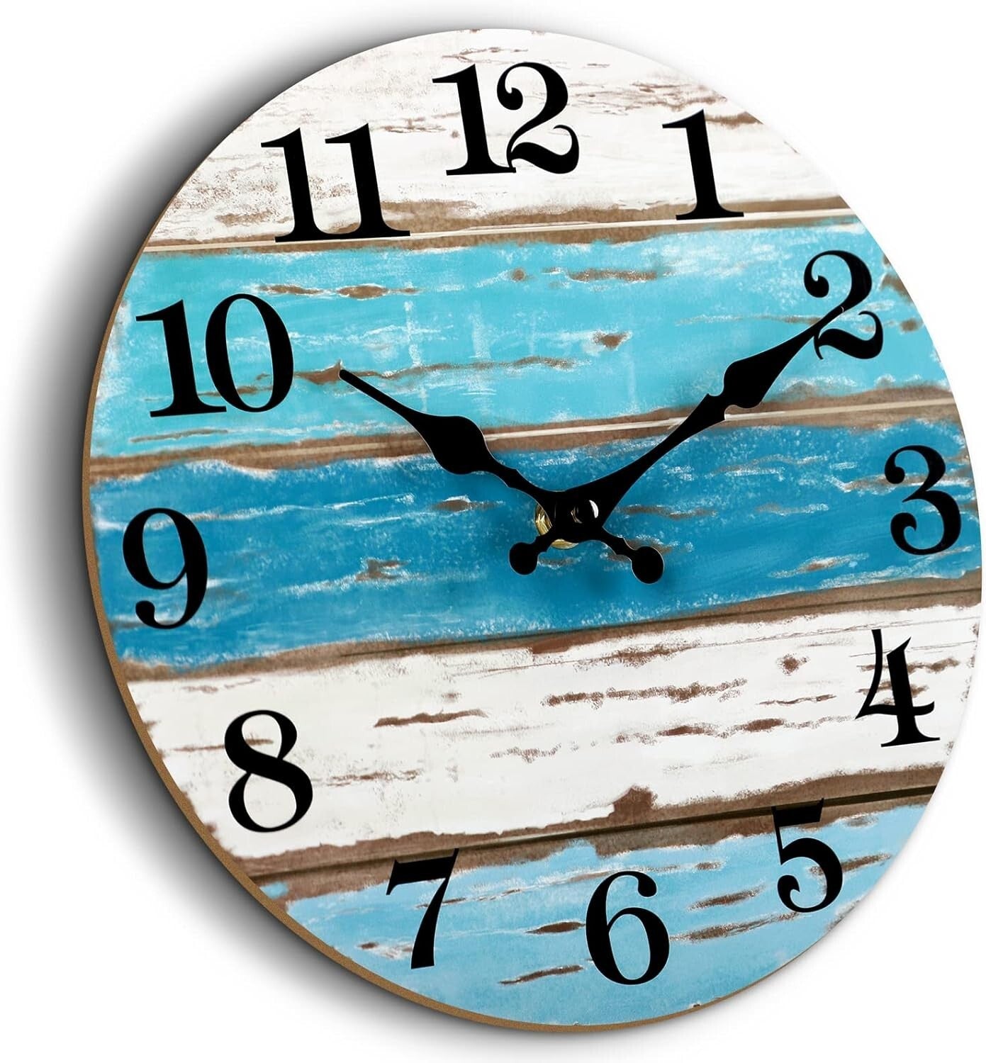 Elegant 16 Inch Analog Wall Clock - Perfect for Indoor/Outdoor Coastal Settings