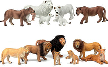Load image into Gallery viewer, Durable Eco-Friendly 13-Piece Lion Figurine Playset for Kids' Imaginative Play