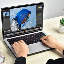Load image into Gallery viewer, Premium Leather MacBook Pro 14 Case - 360-Degree Protection, Black Elegance