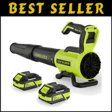 Load image into Gallery viewer, Cordless Leaf Blower with 560 CFM &amp; 180 MPH Power - 2× 4.0Ah Batteries Included