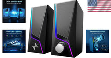 Load image into Gallery viewer, USB Powered Hi-Fi Stereo Computer Speakers with 6 Lighting Modes and Bass Boost