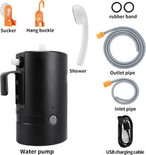 Load image into Gallery viewer, Waterproof Camping Shower with 2 Flow Rates &amp; Built-in LEDs - Lightweight Design