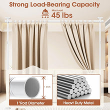 Load image into Gallery viewer, Heavy Duty Freestanding Partition Curtain Rod - 4-10ft Adjustable Privacy Screen