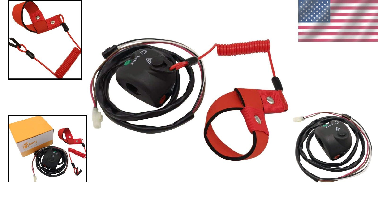 Durable Yamaha WaveRunner Handlebar Kill Switch Box with Safety Lanyard Included