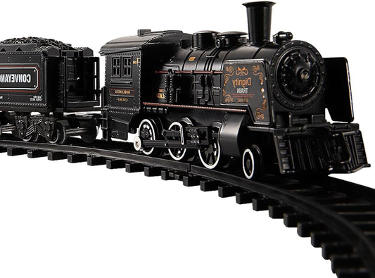 Durable Kids Electric Train Set with Realistic Sounds & Lights - Educational Fun