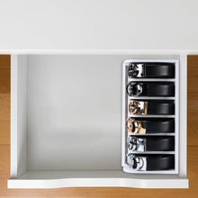 Load image into Gallery viewer, Portable 6-Compartment Bamboo Belt Rack - Stylish Organizer for Closet &amp; Drawer