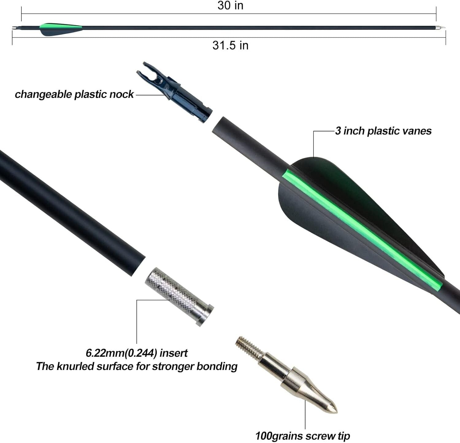 Ergonomic Right-Hand Purple Bow with 6 Arrows - Archery Set for All Skill Levels